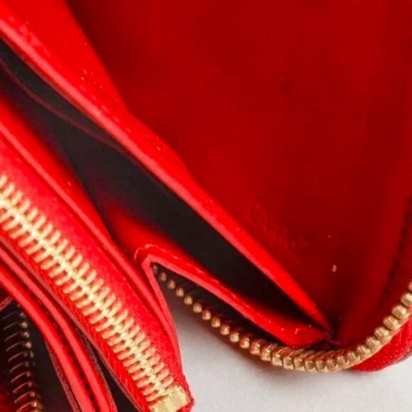 Louis Vuitton Monogram Vernis Red Zippy Wallet - Picture 10 of 11